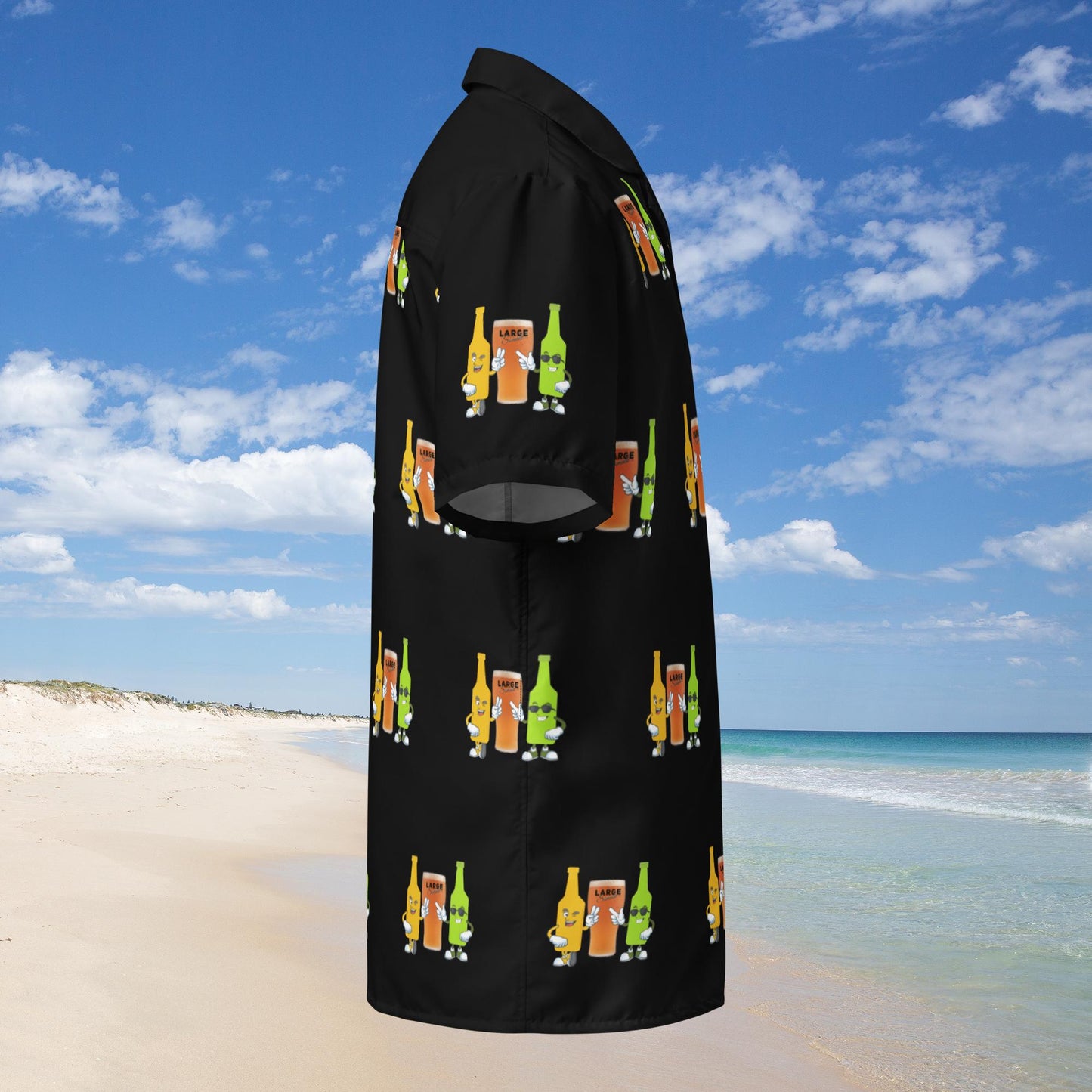 Large Somaek Logo Hawaiian style button shirt