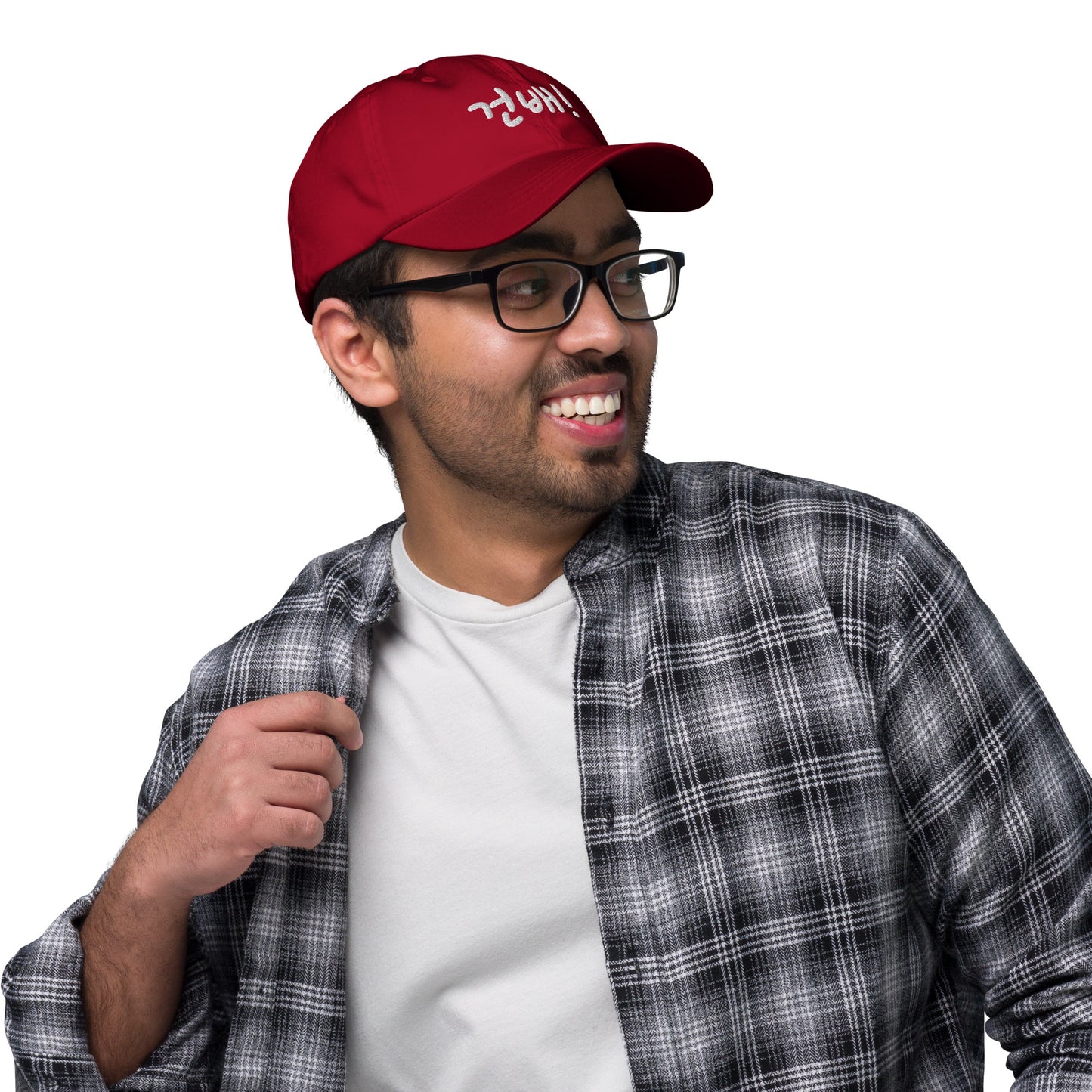 “Geonbae” (cheers!) embroidered baseball hat