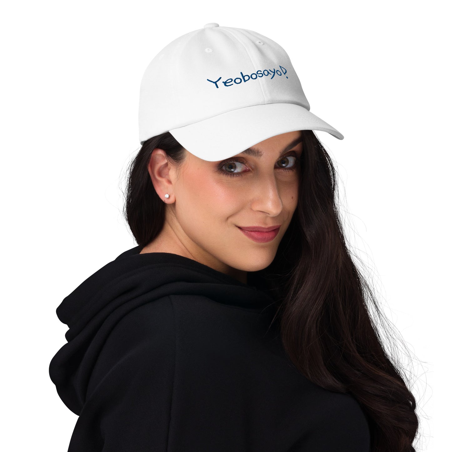 Yeobosayo! "hello!" embroidered baseball hat