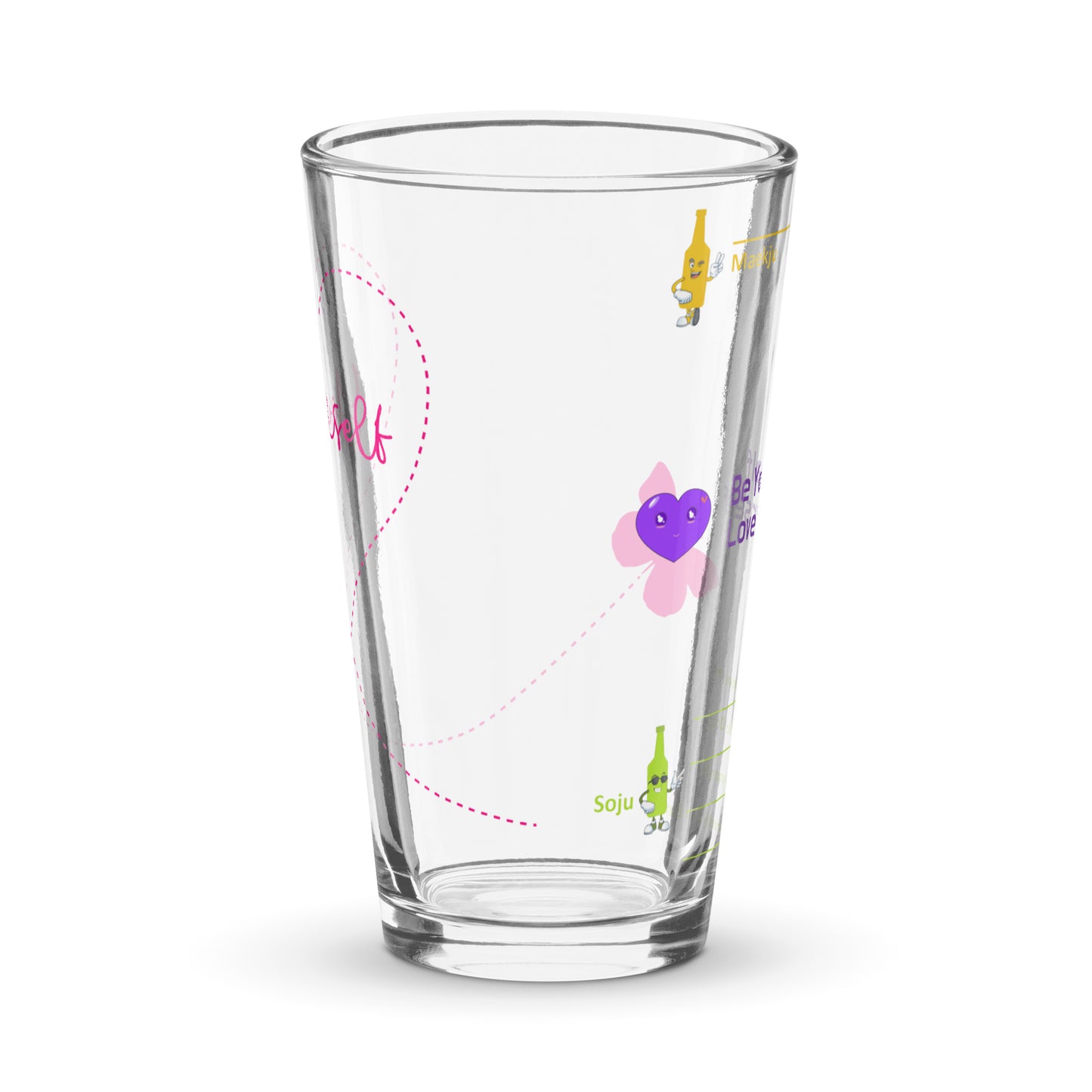 Be Yourself, Love Yourself in Pink somaek glass