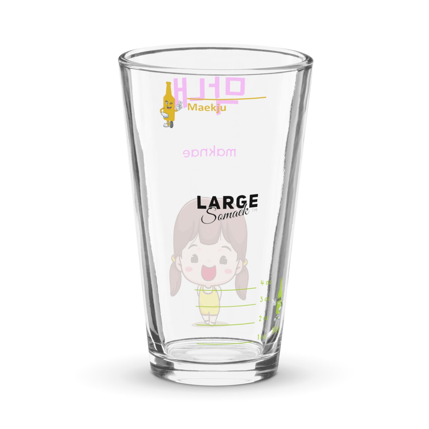 Maknae Pink somaek glass