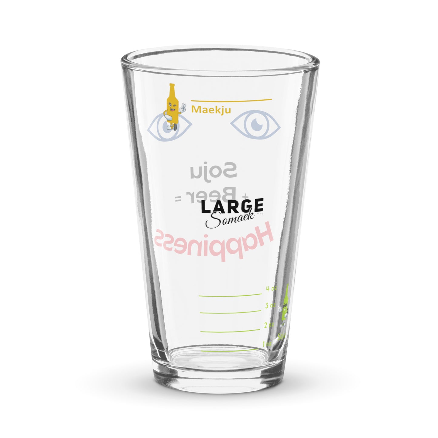 Happiness is soju somaek glass