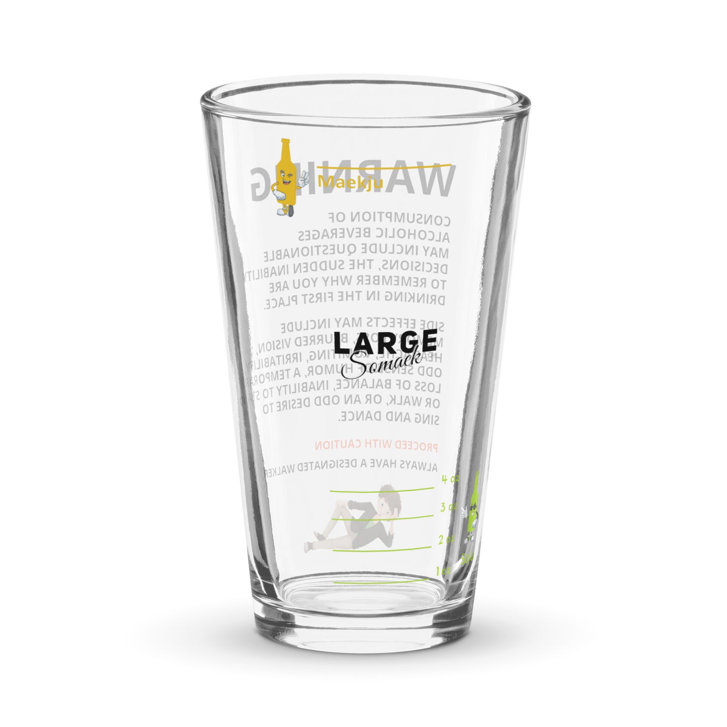 WARNING Drinking May Cause.... somaek glass