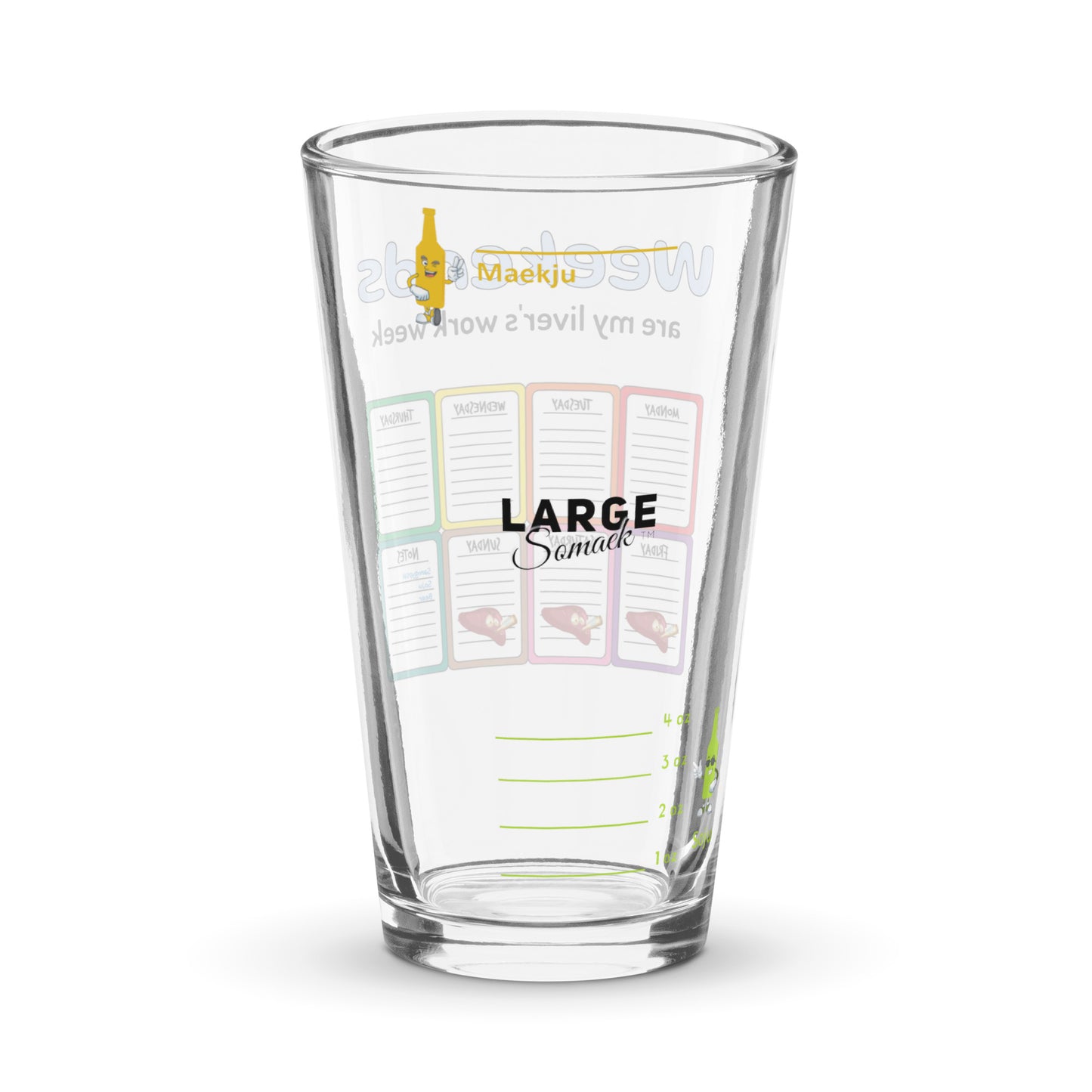 Weekends are my liver's work week somaek glass