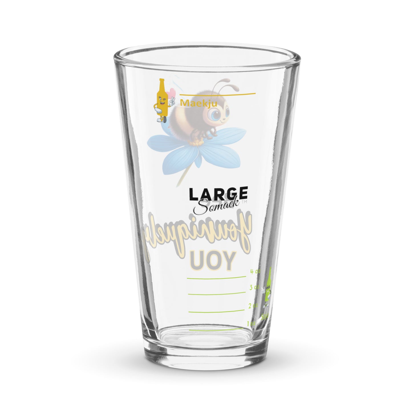 Bee Uniquely You - Blue Flower somaek glass