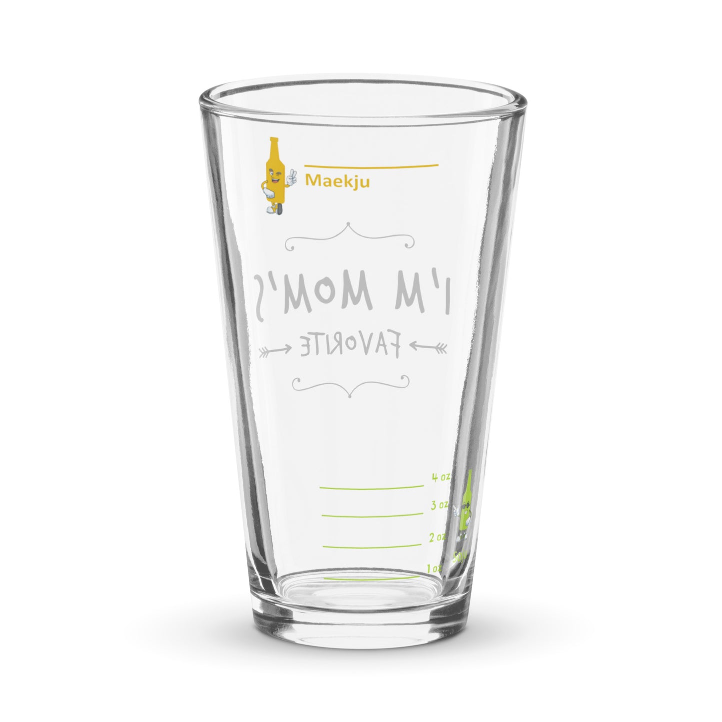 I'm Mom's Favorite (with arrows) somaek glass