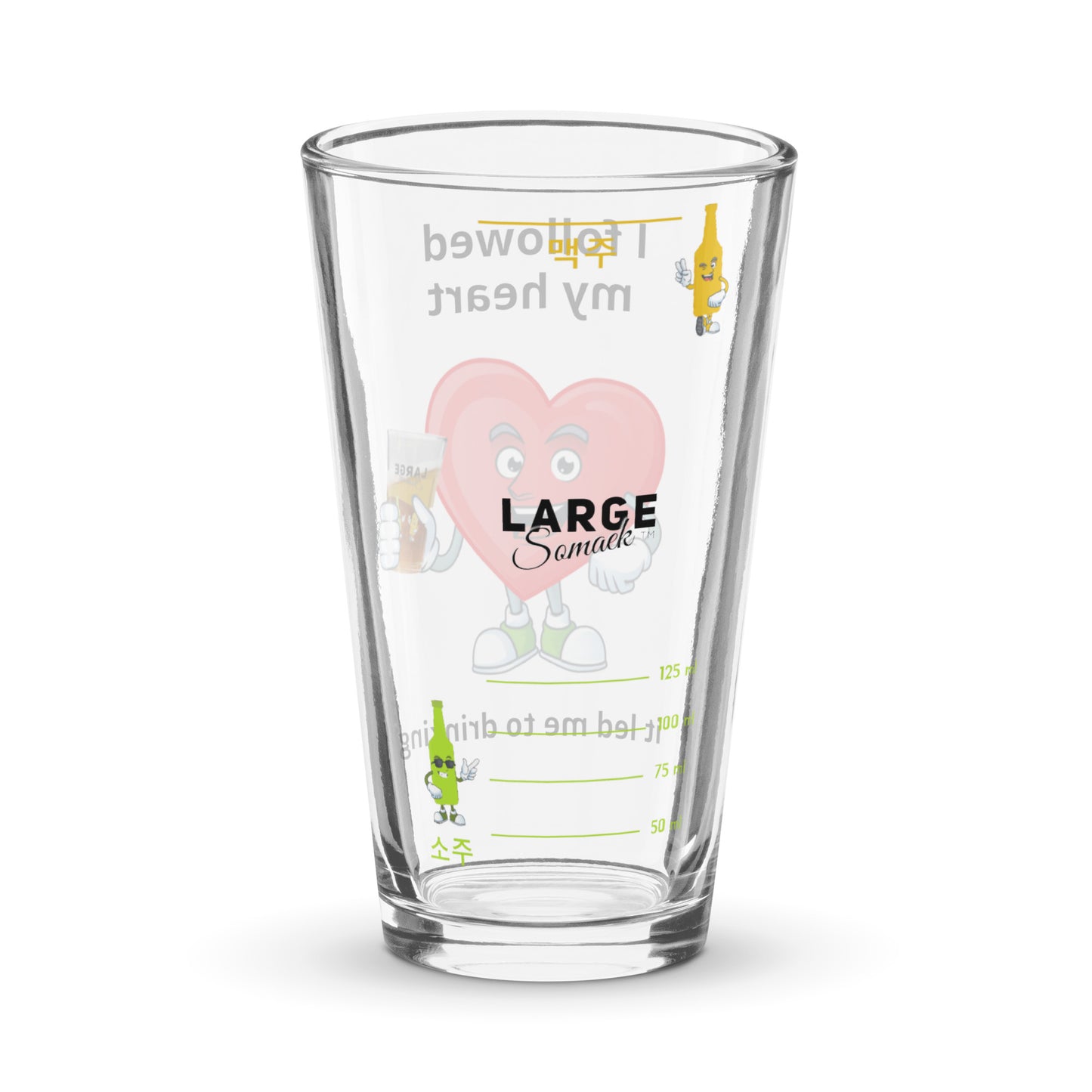 I followed my heart, it led me to drinking Somaek Glass (ml)