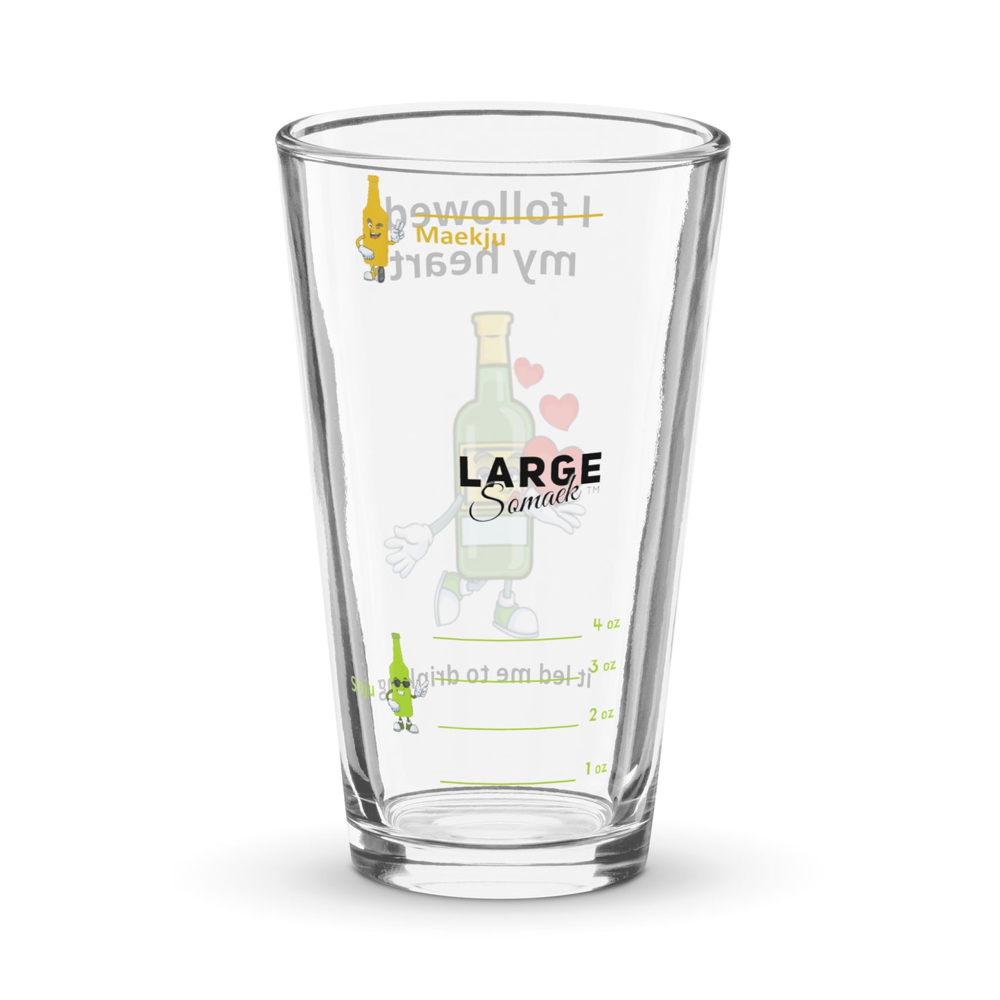 I followed my heart, it led me to drinking (bottle) Somaek Glass (oz)