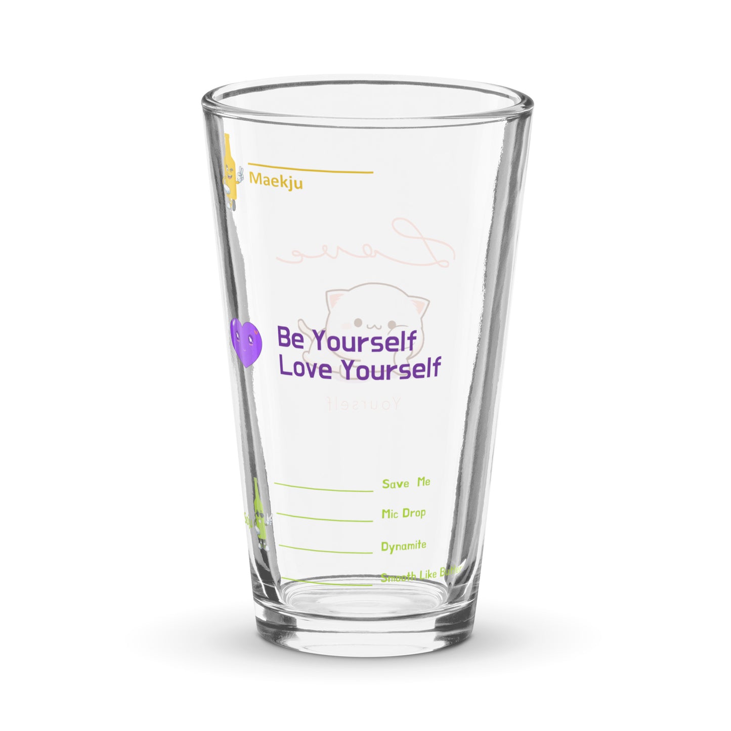 Love Yourself Kitty Somaek Glass