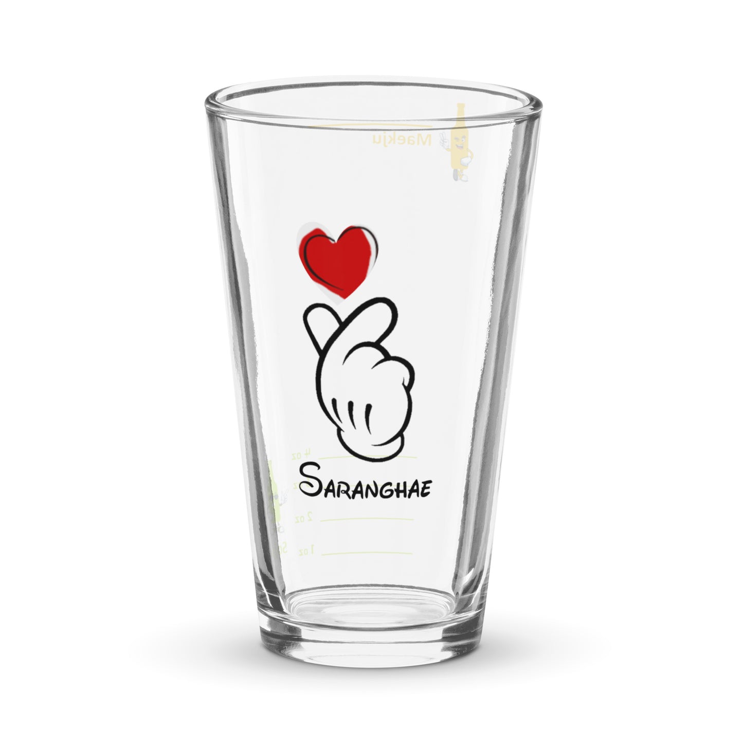 Saranghae - Mickey Finger Heart somaek glass