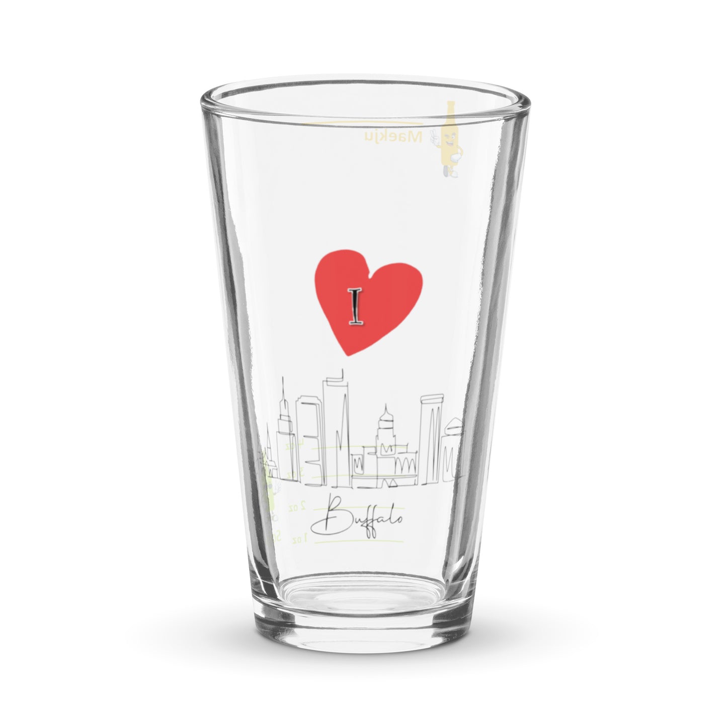 I Love Buffalo (sketch cityscape) somaek glass