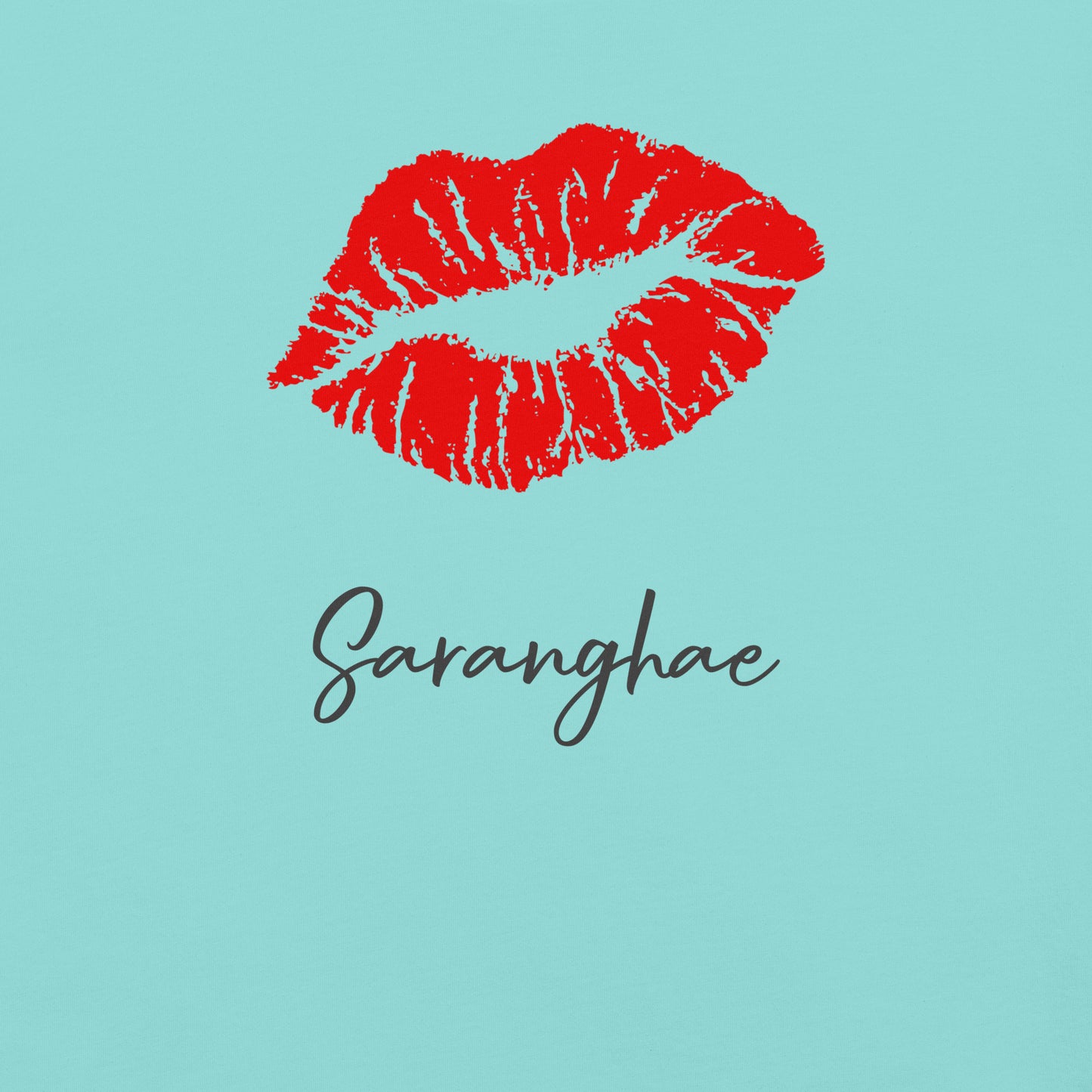 Saranghae Red Lipstick Kiss - T-shirt (small to 4XL)