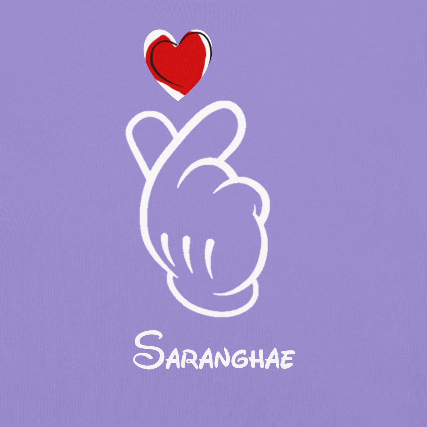 Saranghae Mickey Finger Heart T-shirt (small to 4XL)