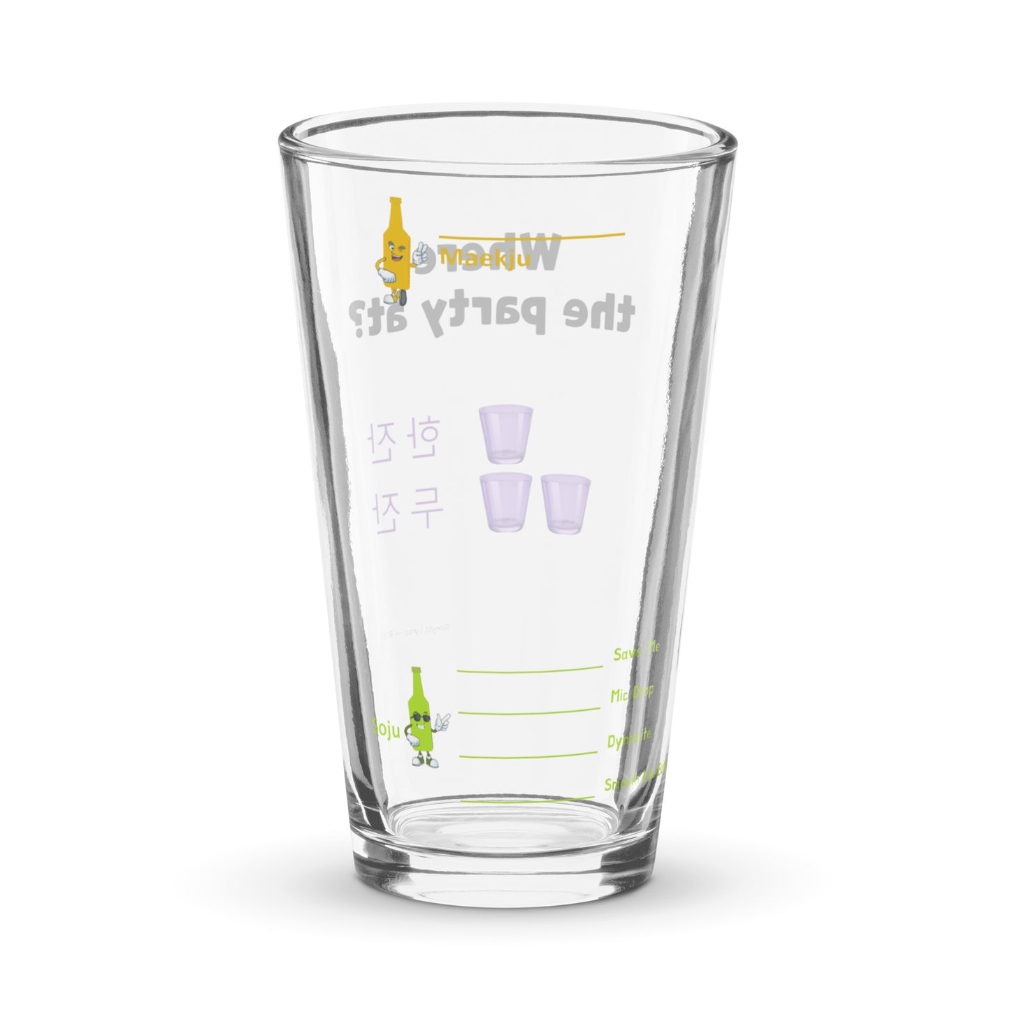 Where the party at?  somaek glass