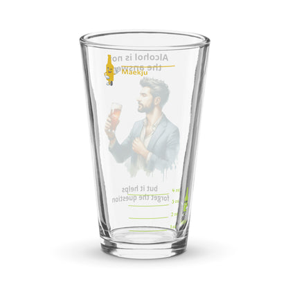 Alcohol May Not Be The Answer But It Helps Forget the Question Watercolor -  somaek glass