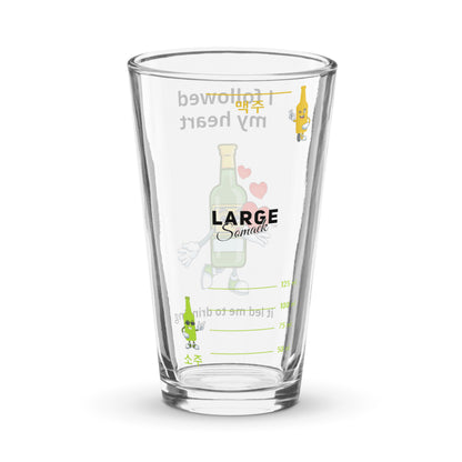 I followed my heart, it led me to drinking (bottle)  Somaek Glass (ml)