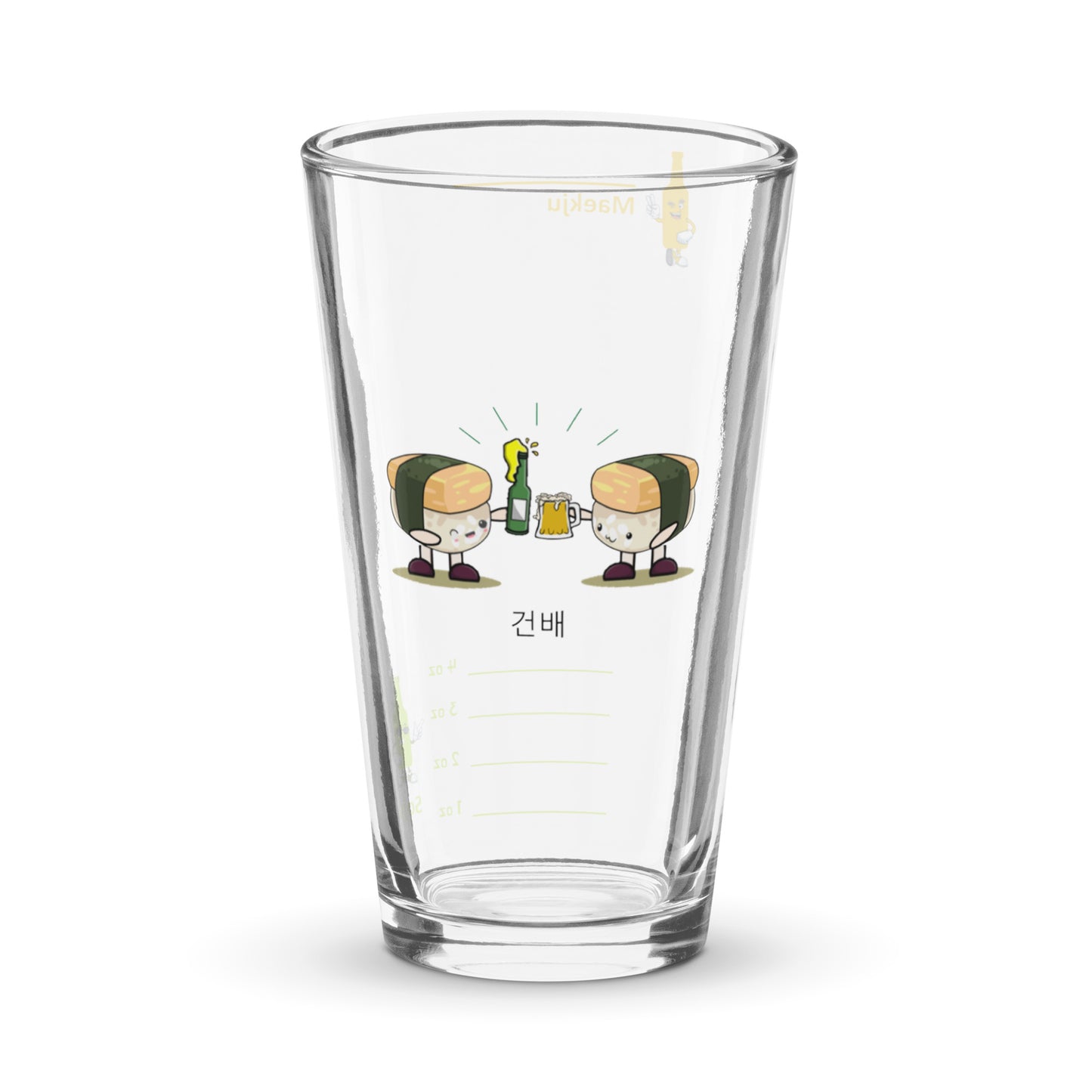Sushi Characters Somaek Glass