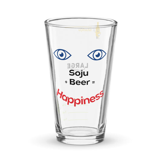 Happiness is soju somaek glass