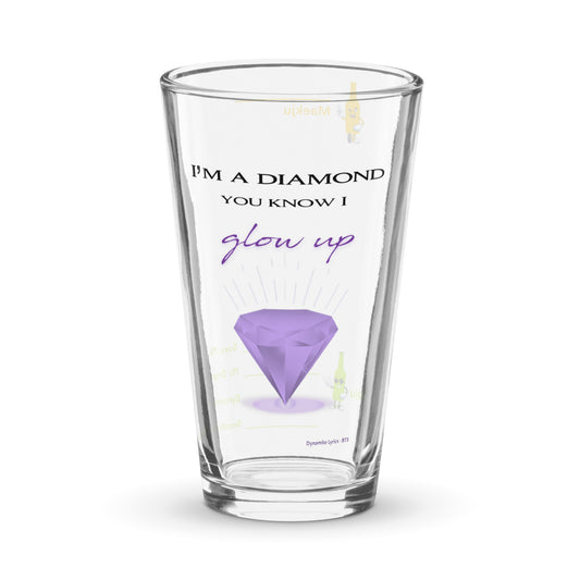 BTS inspired Ima Diamond - You Know I Glow Up Somaek Glass - Army Purple