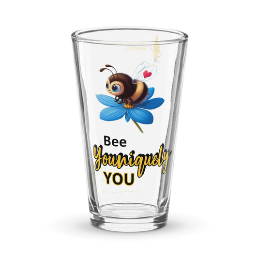 Bee Uniquely You - Blue Flower  somaek glass