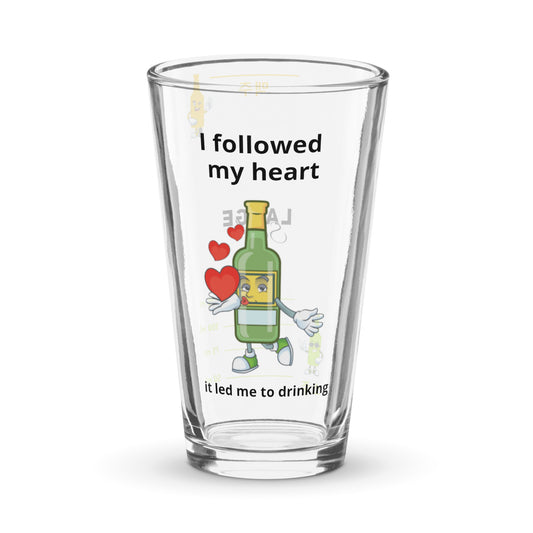 I followed my heart, it led me to drinking (bottle)  Somaek Glass (ml)