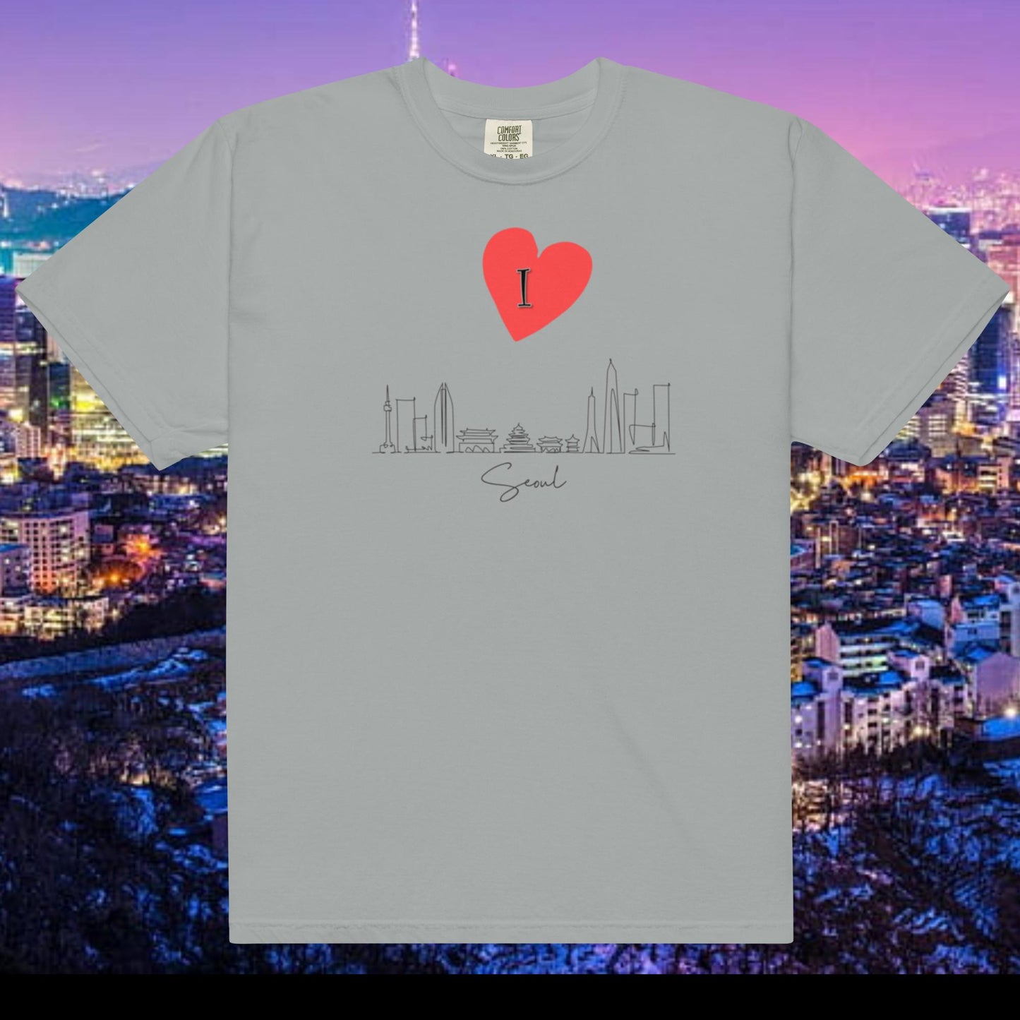 I Love Seoul (sketch cityscape) T-shirt