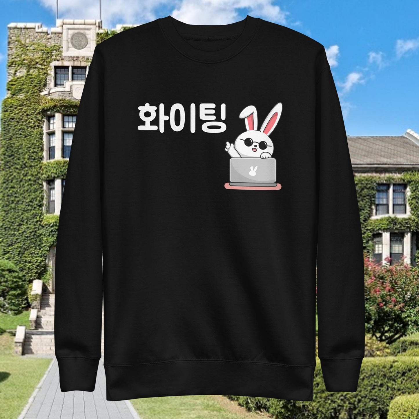 Working Bunny Hwaiting  - Good Luck Sweatshirt