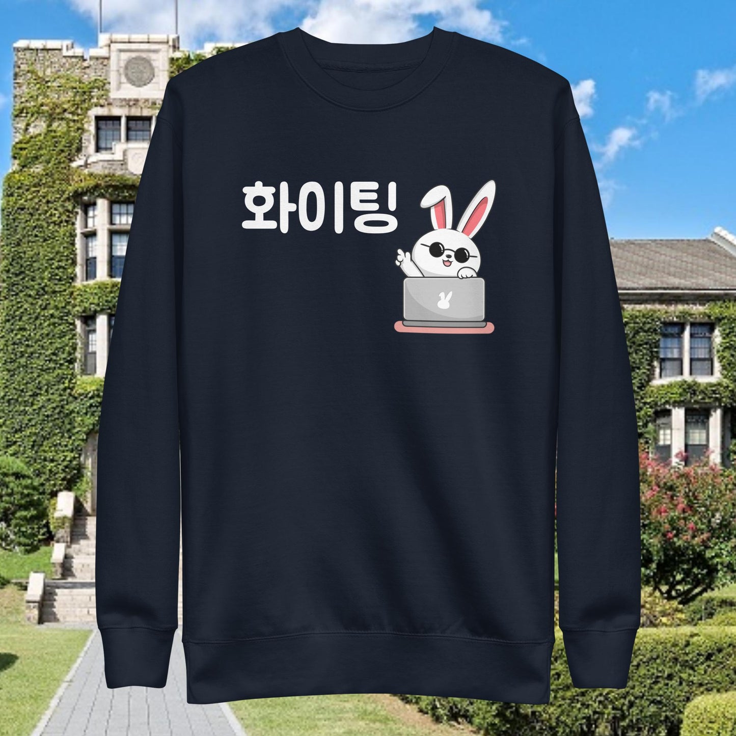 Working Bunny Hwaiting  - Good Luck Sweatshirt